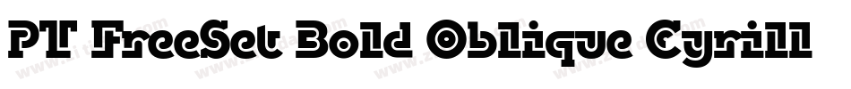 PT FreeSet Bold Oblique Cyrillic字体转换